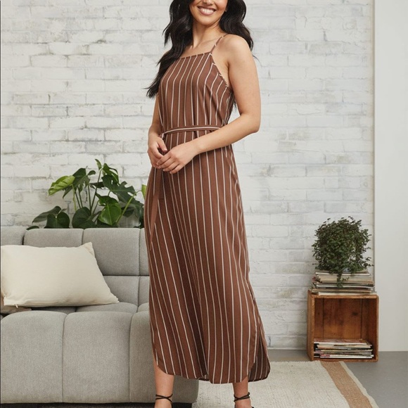 RW&CO Striped Heavy Challis Maxi Dress XS - Picture 1 of 4